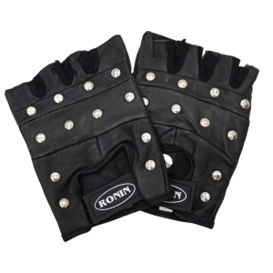 Перчатки для тяжелой атлетики RONIN кожаные с металлическими клепками, производство Пакистан, размер S