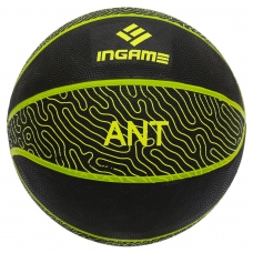 Мяч баскетбольный INGAME ANT цвет черный, желтый размер 7