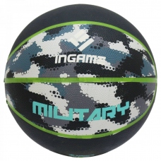 Мяч баскетбольный INGAME MILITARY цв.серый зеленый р.7