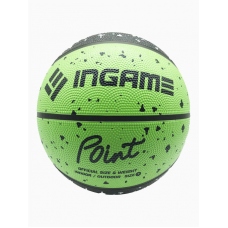 Мяч баскетбольный INGAME POINT цвет черный, зеленый размер 7