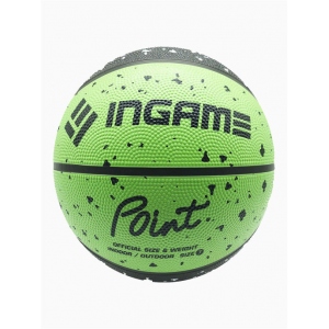 Мяч баскетбольный INGAME POINT цвет черный, зеленый размер 7