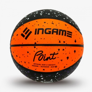 Мяч баскетбольный INGAME POINT цвет черный, оранжевый размер 7