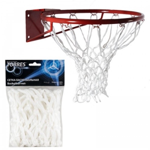 Сетка баскетбольная Torres нить 6 мм цвет белый