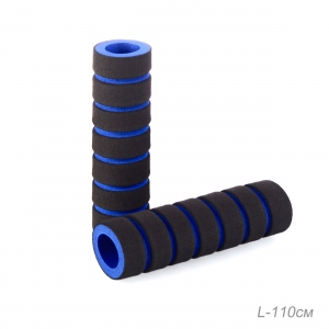 Грипсы, длина 118мм, пена, цвет черный, синий