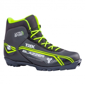 Ботинки лыжные Trek Blazzer 1 NNN р.42 черный лого лайм неон