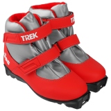 Ботинки лыжные детские Trek Kids 1, крепление NNN, размер 28, цвет красный, серый