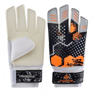 Перчатки вратарские футбольные Ingame Freestyle IF-702 черно-оранжевый размер 4