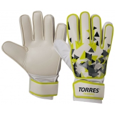 Перчатки вратарские футбольные Torres Training белый-зеленый-серый размер 10