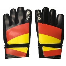 Перчатки вратарские футбольные Indigo черный-красный-желтый размер M