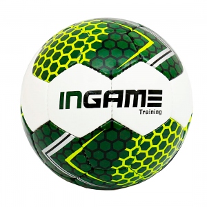 Мяч футбольный INGAME TRAINING, белый зеленый  р.5