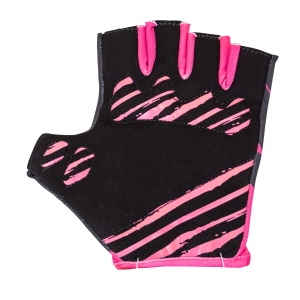 Перчатки для фитнеса, цвет розовый, черный, размер M
