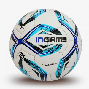 Мяч футбольный INGAME CHALLENGER, цвет белый, синий, размер 5