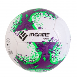 Мяч футбольный INGAME FLASH, цвет фиолетовый, размер 5