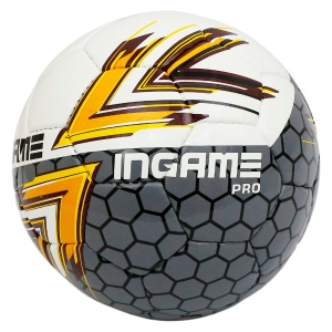 Мяч футбольный Ingame Pro IFB-115 цв.желтый черный р.5