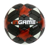 Мяч футбольный INGAME STARK цв.черный красный р.5