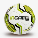 Мяч футбольный INGAME STRIKE, цвет белый, зеленый, размер 5