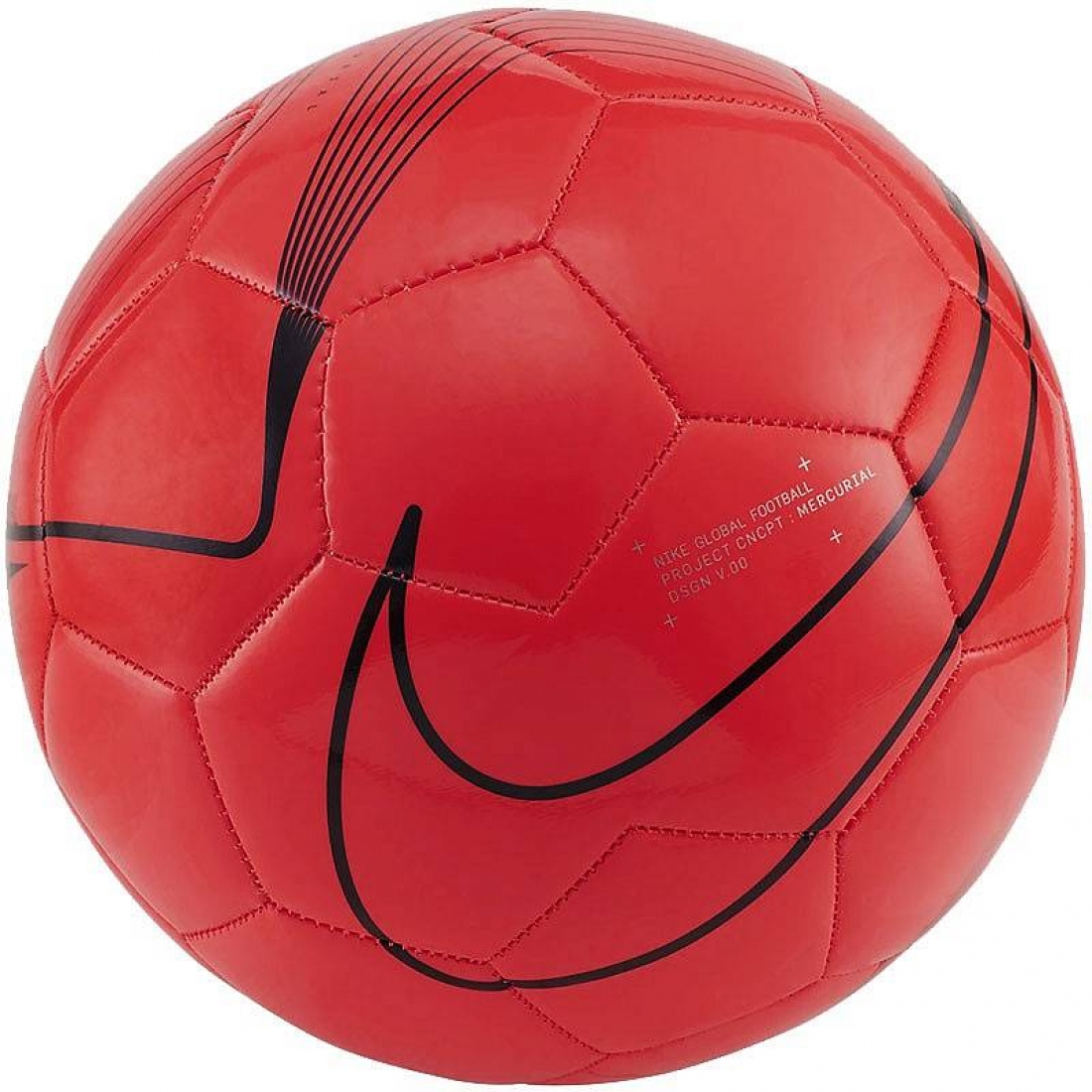 Мяч футбольный NIKE Mercurial Fade, цвет красный, чёрный, размер 4