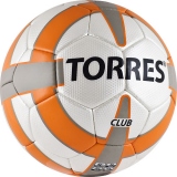 Мяч футбольный TORRES Club цвет бежевый, оранжевый, серый размер 5