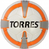 Мяч футбольный TORRES Club цвет бежевый, оранжевый, серый размер 5