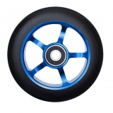 Колесо для трюкового самоката, диаметр 100 мм, обод алюминиевый анодированный с подшипником ABEC-9, цвет синий