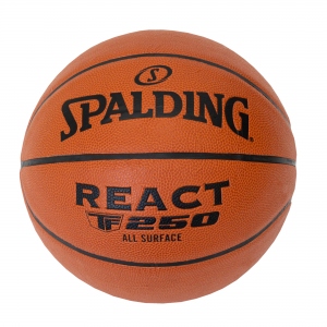 Мяч баскетбольный Spalding TF-250 React 76-801Z, коричневый черный р.7