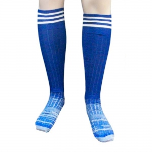 Гетры футбольные взрослые, цвет синий, размер 41-46