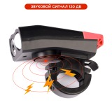 Фонарь передний COMIRON SMART2 ABS 2xT6 800lm 2000 mAh USB ближ дальн свет сигн 120Дб 5 реж красный