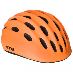Велошлем STG модель HB10-6 размер S(48-52)cm с фикс застежкой цв.оранжевый