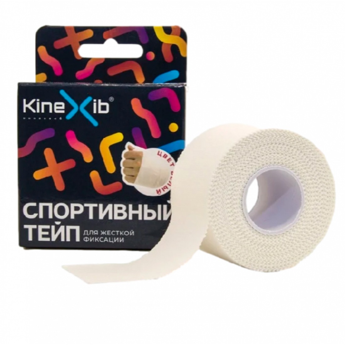 Тейп спортивный Kinexib 9,1м*3,8см цв.белый