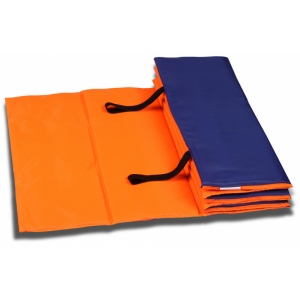 Коврик для гимнастики взрослый INDIGO 1800/600/8мм, оранжевый синий