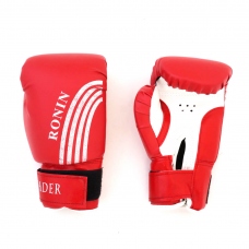 Перчатки боксерские Ronin Leader 10унций цвет красный с белыми полосами