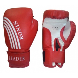 Перчатки боксерские Ronin Leader 6 унций цвет красный с белыми полосами