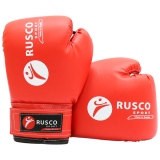 Перчатки боксерские детские Rusco Sport искусственная кожа, цвет красный 10 Oz