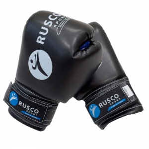 Перчатки боксерские детские Rusco Sport искусственная кожа, цвет черный 10 Oz