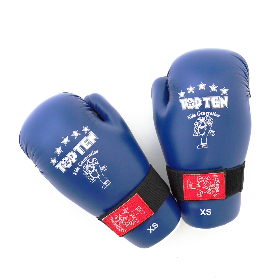 Перчатки боксерские детские Top Ten открытая ладонь, цвет синий, размер XS