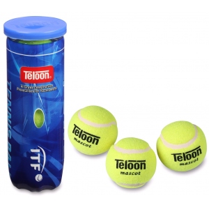 Мяч для тенниса Teloon Класс В, в тубе, тренировочные, 3 штуки в упаковке