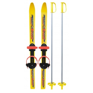 Лыжи детские Вираж-спорт, с палками, длина 100см, упаковка в сетке 
