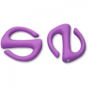 Гантели обливные S-образные INDIGO с неопреновым покрытием 1 кг (2шт),фиолетовый