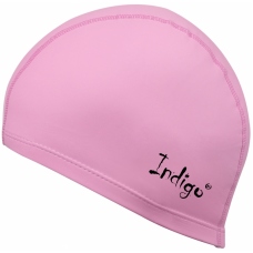 Шапочка для плавания Indigo ткань прорезиненная с PU пропиткой цвет розовый
