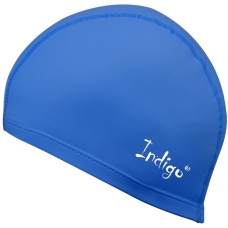 Шапочка для плавания Indigo ткань прорезиненная с PU пропиткой цвет синий