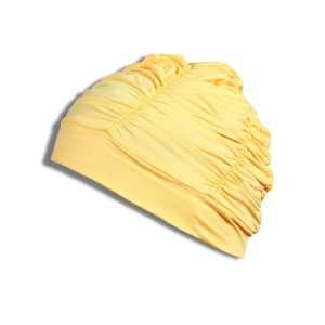 Шапочка для плавания лайкра Indigo женская с драпировкой цв.желтый