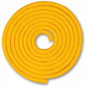 Скакалка гимнастическая утяжеленная INDIGO желтый 2,5м 150 г.