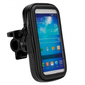 Чехол для телефона водонепроницаемый с креплением на руль, размер 5,5 дюймов, цвет черный