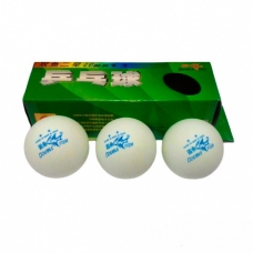 Мячи настольный теннис Double Fish; 2*; 3 штуки в упаковке; цвет белый