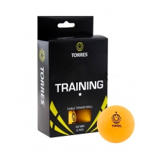 Мячи настольный теннис Torres Training 1* цв.оранжевый 40мм 6шт/упак