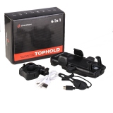 Фонарь передний COMIRON TOPHOLD ABS IPX5 2*T6 LED 500lm 3000mAh USB индик зар POWER BANK 3 режима