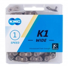 Цепь KMC K1-W 112 зв 1/2 X 1 1/8 для BMX с никилиевым антикорозийным покрытием с замком