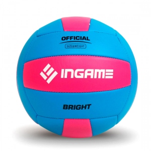 Мяч волейбольный Ingame Bright цв.голубой розовый