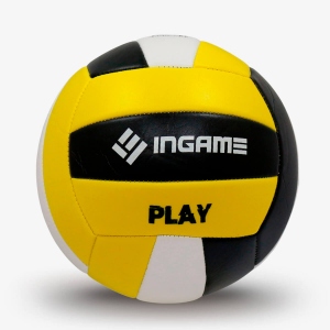 Мяч волейбольный INGAME Play, цвет черный, белый. желтый