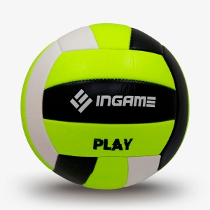 Мяч волейбольный INGAME Play, цвет черный, белый, зеленый
